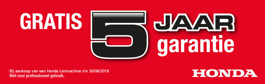 Promo Honda 5 jaar waarborg 2019