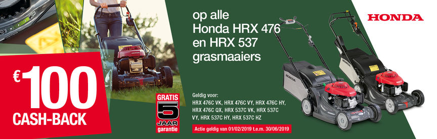 Promo Honda € 100 cashback 2019