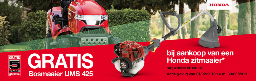 Promo Honda zitmaaiers 2019